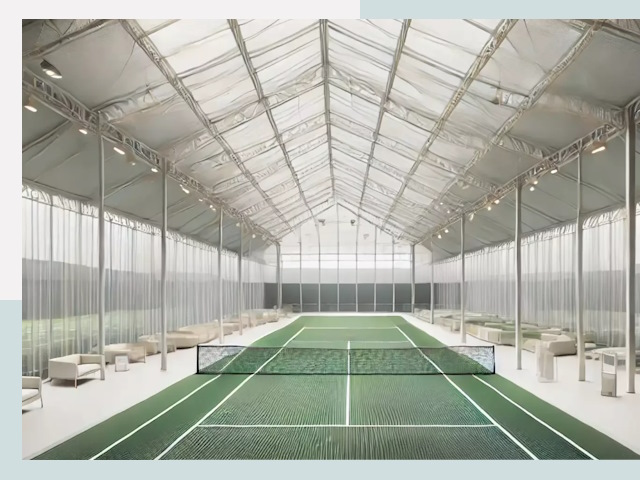 Строительство теннисных кортов в Рославле