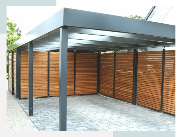 Навесы для парковки в Рославле