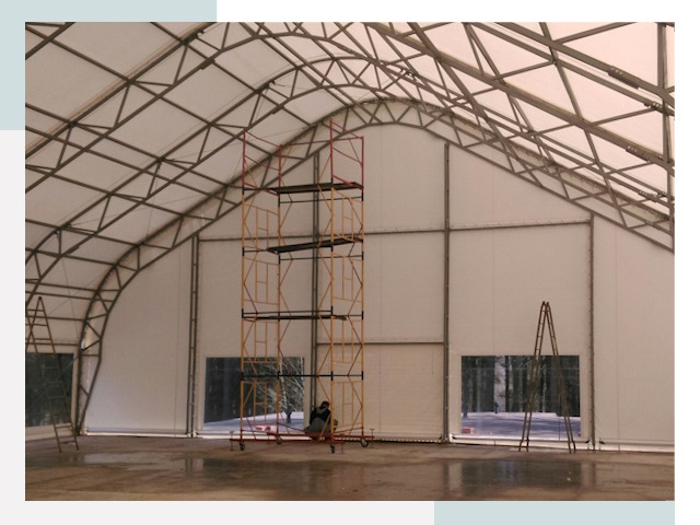 Шатровые ангары в Рославле