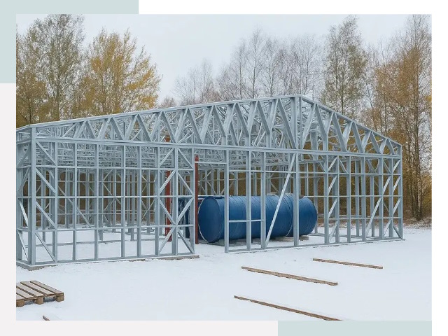 Металлические ангары в Рославле