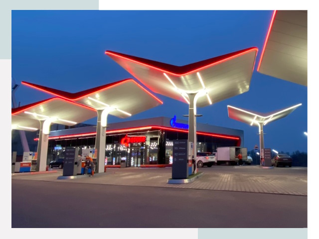 Навесы для АЗС в Рославле